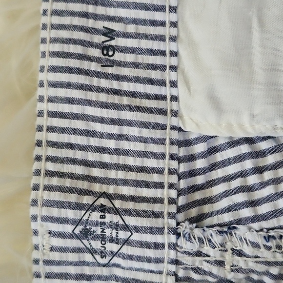 St. John's Bay Blue and White Striped Seersucker Shorts with 8" Inseam NWT - Picture 8 of 11